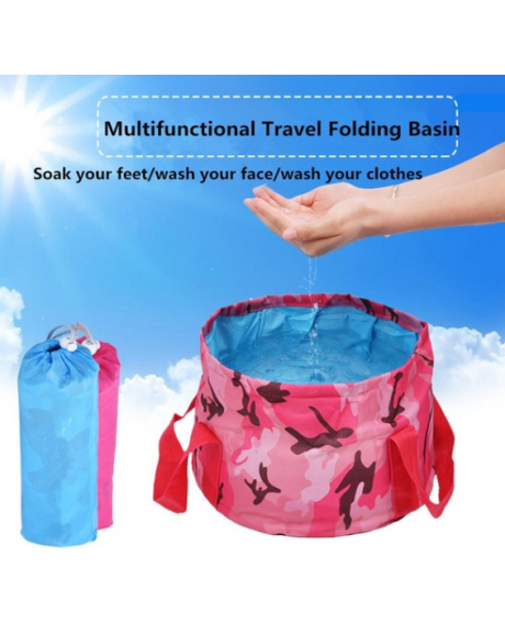Outdoor foldable buckets and basins